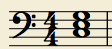 bass clef major triad