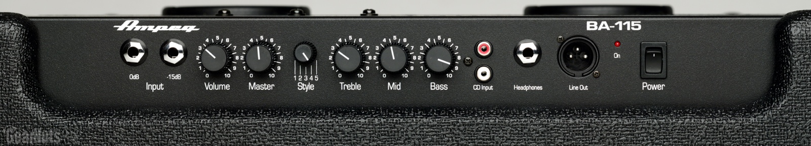 ampeg ba115 top preamp control panel