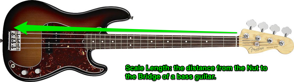 bass scale length illustrated