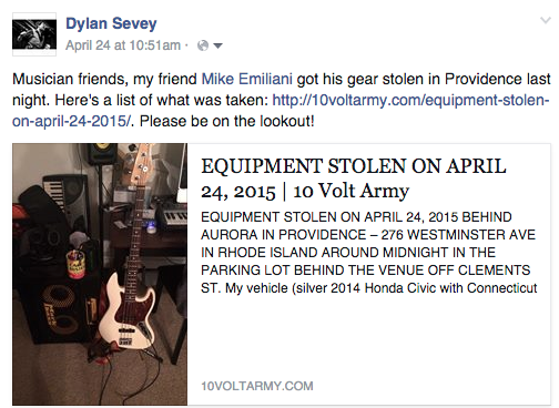 10 volt army stolen gear facebook response 3