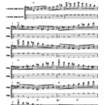 soloing on bass guitar practice sheet using continuous chord tones
